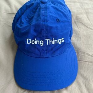 Doing things OV blue cap